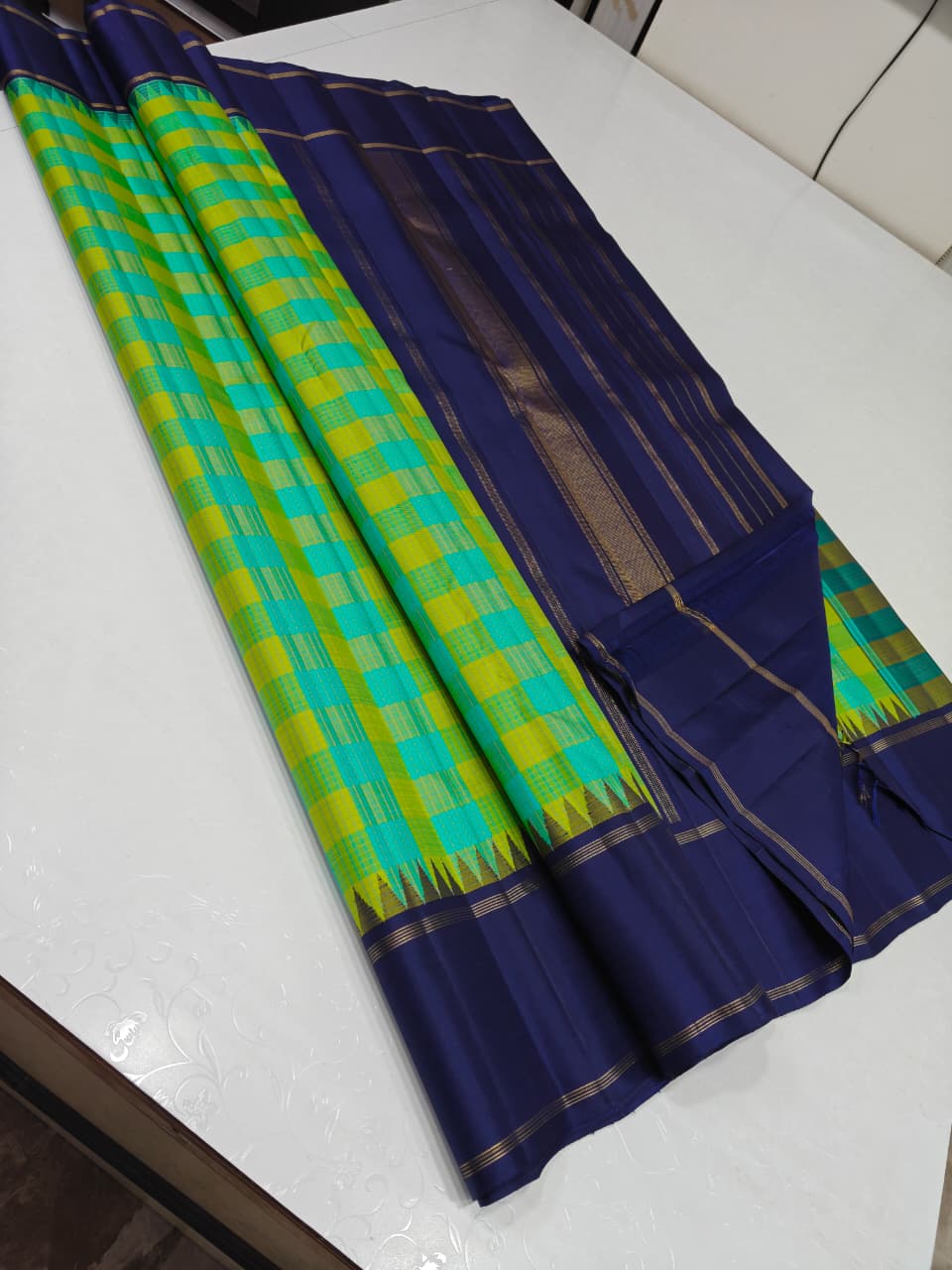 Classic Peacock Motif Kanchipuram Pure Silk Saree For Festive Wear